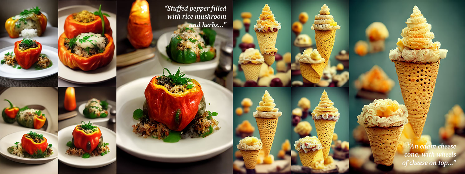 AI Creative - Stuffed Pepper & Edam Cheese Cone