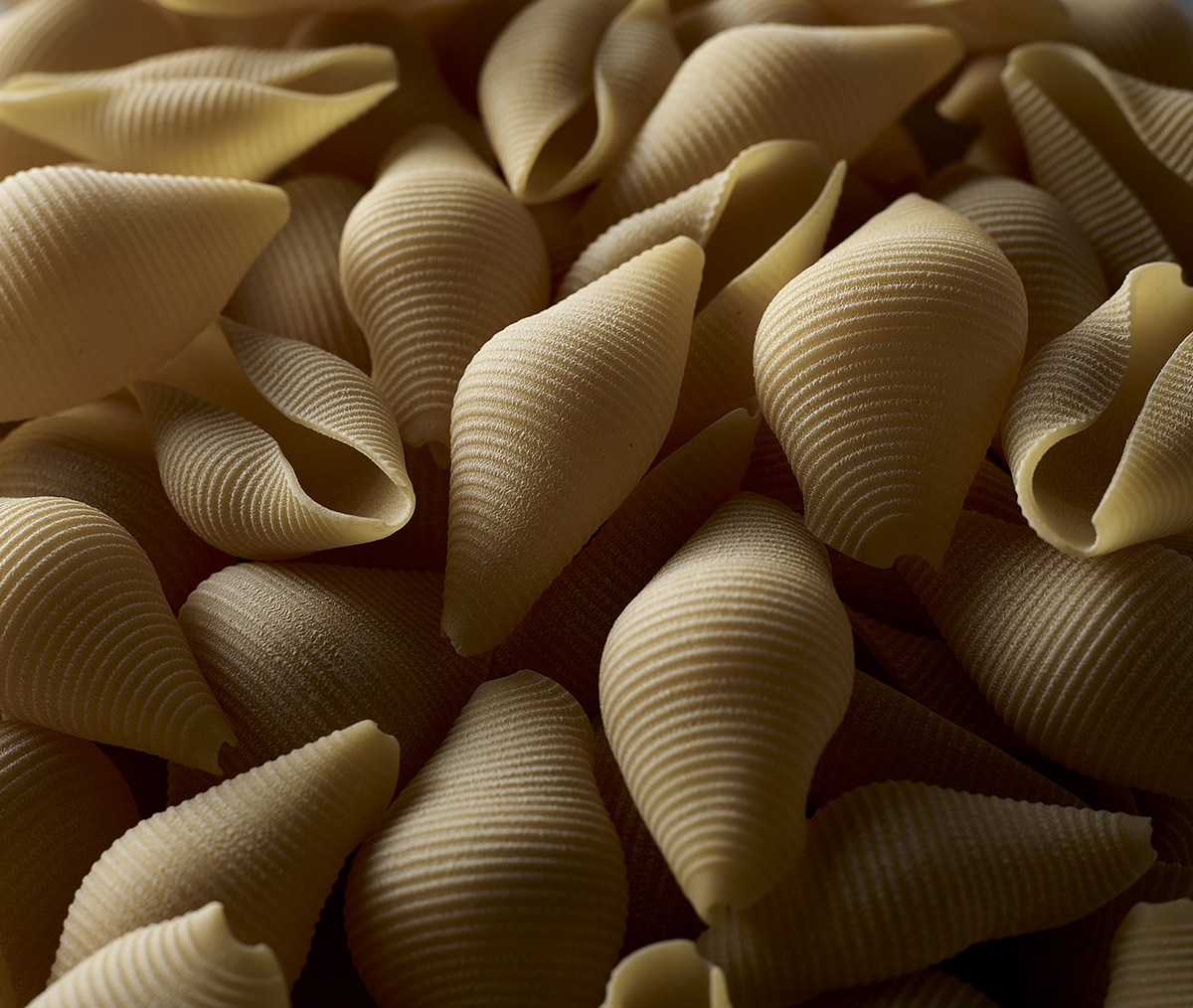 About us, our values in images - Sea of pasta, conchiglioni