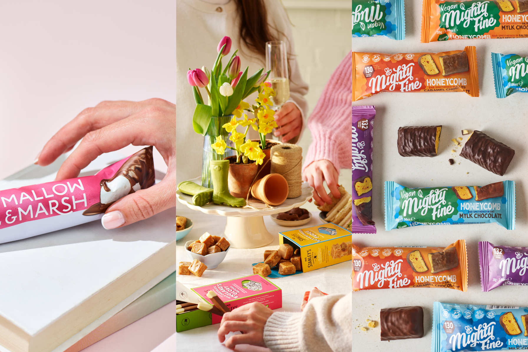 Consolidating 3 premium confectionery brands in one shoot